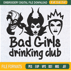Bad Girls Drinking Club Embroidery Designs, Halloween Machine Embroidery Design,,Embroidery Design,Embroidery svg,Machin