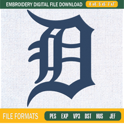 D Logo Embroidery Designs, Detroit Tigers Machine Embroidery Design, Machine Emb,Embroidery Design,Embroidery svg,Machin