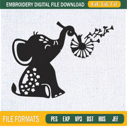 Elephant Cute Embroidery Designs, Elephant Cute Machine Embroidery Design, Machi,Embroidery Design,Embroidery svg,Machin