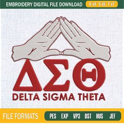 Hand Sign Delta Sigma Theta 1913 Embroidery Designs, Historically Black Colleges,Embroidery Design,Embroidery svg,Machin