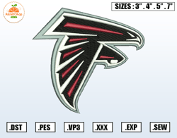 Atlanta Falcons Embroidery Designs, NCAA Logo Embroidery Files, Machine Embroidery Pattern, Digital Download