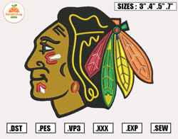 Chicago Blackhawks Embroidery Designs, NHL Logo Embroidery Files, Machine Embroidery Design File, Digital Download