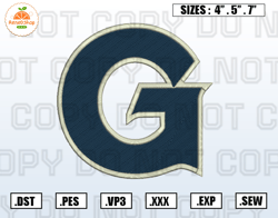 Georgetown Hoyas Embroidery File, NCAA Teams Embroidery Designs, Machine Embroidery Design File