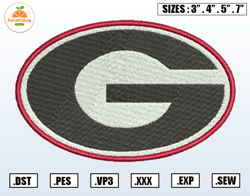 Georgia Bulldogs Football Team Embroidery File, NCAA Teams Embroidery Designs, Machine Embroidery Design File