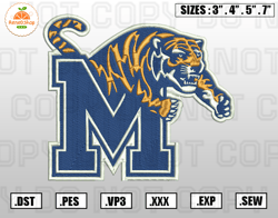 Memphis Tigers Embroidery File, NCAA Teams Embroidery Designs, Machine Embroidery Design File