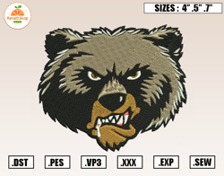 Montana Grizzlies Mascot Embroidery Designs, NCAA Embroidery Design File Instant Download