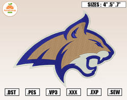 Montana State Bobcats Embroidery Designs, NCAA Embroidery Design File Instant Download