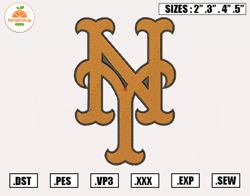 New York Mets Embroidery Designs, MLB Logo Embroidery Files, Machine Embroidery Design File, Digital Download