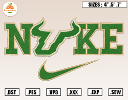 Nike x South Florida Bulls Embroidery Designs, NCAA Embroidery Design File Instant Download