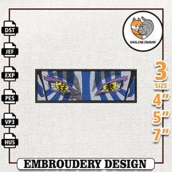 Akaza Demon Slayer, Anime Embroidery Design, Anime Machine Embroidery Design, Gift For Anime Fan,Embroidery design