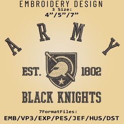Army Black Knights embroidery design, NCAA Logo Embroidery Files, NCAA Army Black Knights, Machine Embroidery Pattern