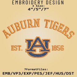 Auburn Tigers embroidery design, NCAA Logo Embroidery Files, NCAA Auburn Tigers, Machine Embroidery Pattern
