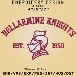 Bellarmine Knights embroidery design, NCAA Logo Embroidery Files, NCAA Bellarmine Knights, Machine Embroidery Pattern