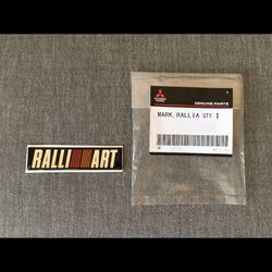 Mitsubishi Genuine Ralliart Shifter Console Emblem Badge for Colt Ralliart / Colt Plus Ralliart