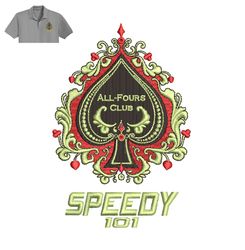 All Fours Club Speedy Embroidery logo for polo shirt,logo Embroidery, Embroidery design, logo Nike Embroidery