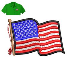 American Flag Embroidery logo for Polo Shirt,logo Embroidery, Embroidery design, logo Nike Embroidery 1