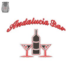 Andalucia Bar Embroidery logo for Bag,logo Embroidery, Embroidery design, logo Nike Embroidery