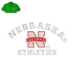 Athletics Nebraska Embroidery logo for Polo Shirt,logo Embroidery, Embroidery design, logo Nike Embroidery