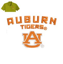 Aubrn Tigers Embroidery logo for Polo Shirt ,logo Embroidery, Embroidery design, logo Nike Embroidery