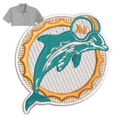 Best Miami Dolphin Embroidery logo for Polo shirt,logo Embroidery, Embroidery design, logo Nike Embroidery