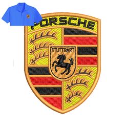 Best Porsche Embroidery logo for Polo Shirt,logo Embroidery, Embroidery design, logo Nike Embroidery