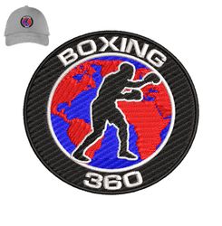 Boxing 360 Embroidery logo for Cap,logo Embroidery, Embroidery design, logo Nike Embroidery