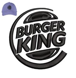 Burger King Embroidery logo for Cap,logo Embroidery, Embroidery design, logo Nike Embroidery