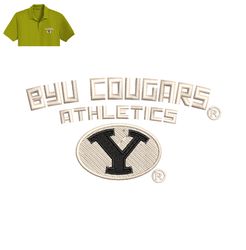 Byu Cougars Embroidery logo for Polo Shirt ,logo Embroidery, Embroidery design, logo Nike Embroidery