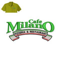 Cafe Milano Embroidery logo for Polo Shirt,logo Embroidery, Embroidery design, logo Nike Embroidery
