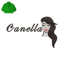 Canella Girl Embroidery logo for Polo Shirt,logo Embroidery, Embroidery design, logo Nike Embroidery