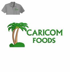Caricom Foods Embroidery logo for Polo Shirt,logo Embroidery, Embroidery design, logo Nike Embroidery