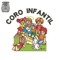 Coro Inf Antil Embroidery logo for Bag,logo Embroidery, Embroidery design, logo Nike Embroidery