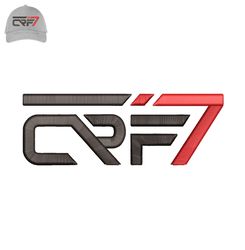 CRF Seven 3d Puff Embroidery logo for Cap,logo Embroidery, Embroidery design, logo Nike Embroidery