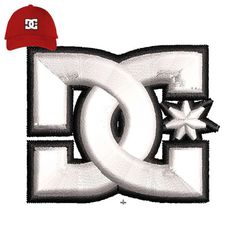 DC Shoes 3d puff Embroidery logo for Cap,logo Embroidery, Embroidery design, logo Nike Embroidery