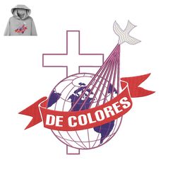 De Colores Embroidery logo for Hoodie,logo Embroidery, Embroidery design, logo Nike Embroidery