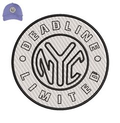 Deadline Limited Embroidery logo for Cap,logo Embroidery, Embroidery design, logo Nike Embroidery