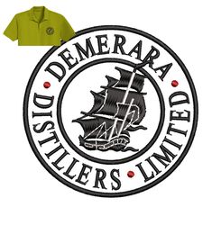 Demerara Distillers Ltd Embroidery logo for Polo Shirt,logo Embroidery, Embroidery design, logo Nike Embroidery