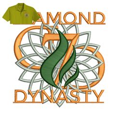 Diamond Dynasty Embroidery logo for Polo Shirt,logo Embroidery, Embroidery design, logo Nike Embroidery