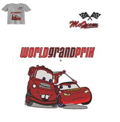 Disney Cars Embroidery logo for Baby T-Shirt ,logo Embroidery, Embroidery design, logo Nike Embroidery