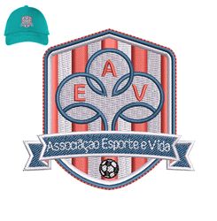 EAV Esporte Embroidery logo for Cap,logo Embroidery, Embroidery design, logo Nike Embroidery