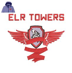 ELR Towers Embroidery logo for Jacket,logo Embroidery, Embroidery design, logo Nike Embroidery