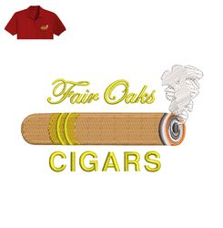 Faik Oaks Cigars Embroidery logo for Polo Shirt,logo Embroidery, Embroidery design, logo Nike Embroidery