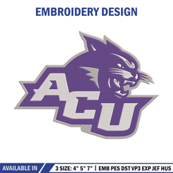 Abilene Christian logo embroidery design,NCAA embroidery,Sport embroidery,Logo sport embro28