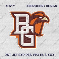 NCAA Bowling Green Falcons, NCAA Team Embroidery Design, NCAA College Embroidery Design, Logo Team Embroidery Design, In