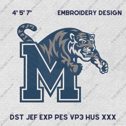 NCAA Memphis Tigers, NCAA Team Embroidery Design, NCAA College Embroidery Design, Logo Team Embroidery Design, Instant D