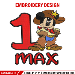 1 Max Mickey Mouse embroidery design, Mickey embroidery, logo design, Logo shirt, disney embroidery, Digital download