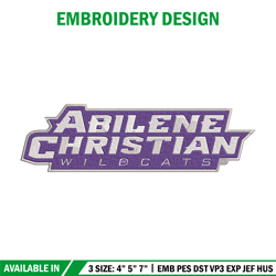 Abilene Christian logo embroidery design,NCAA embroidery,Sport embroidery,logo sport embroidery,Embroidery design
