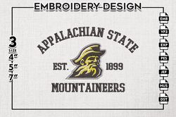Appalachian State Mountaineers Est Logo Embroidery Designs, NCAA Appalachian State Mountaineers Team Embroidery, NCAA Te