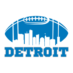 Detroit Lions Football Skyline SVG Digital Download