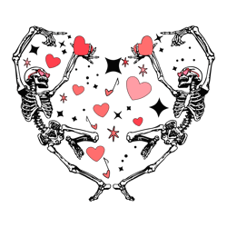 Dancing Skeleton Valentines Day SVG